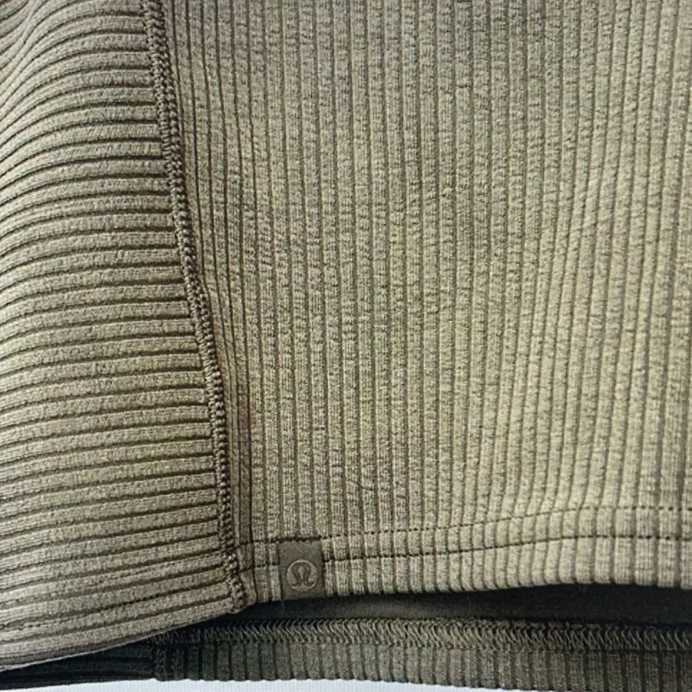 Olive Ribbed Tank Top - Picture 2 of 4